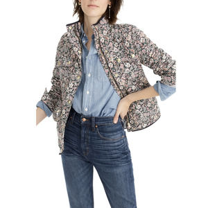 J Crew Quilted Downtown Jacket Liberty Garden